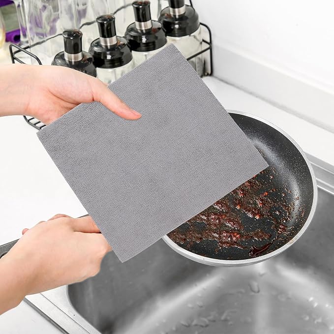 Microfiber Cleaning Cloths Roll 25Cm 20pcs Tear-Away Reusable Lint-Free Towels for Kitchen Car Home Cleaning Household Supplies