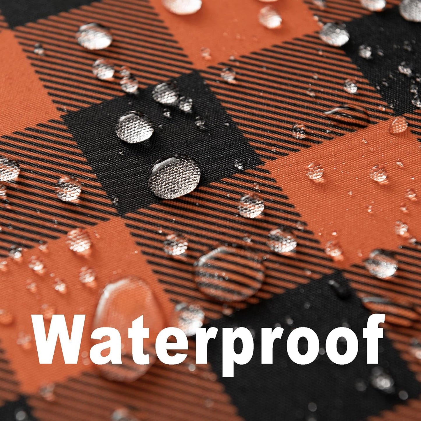 Waterproof Plaid Tablecloth Fabric - Round 58 Inch Classic Gingham Checker Table Cloth for Indoor/Outdoor Use - Buffalo Table Cover for Picnics, BBQs, and Parties