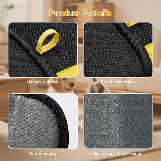 Pet Hair Remover - 2025 New Electrostatic Magic Brush Pet Hair Remover Glove, Reusable Cat & Dog Hair Remover Tool for Clothing, Couch, Furniture, Carpet, Car Seat, Cat Grooming Glove, 2 PCS