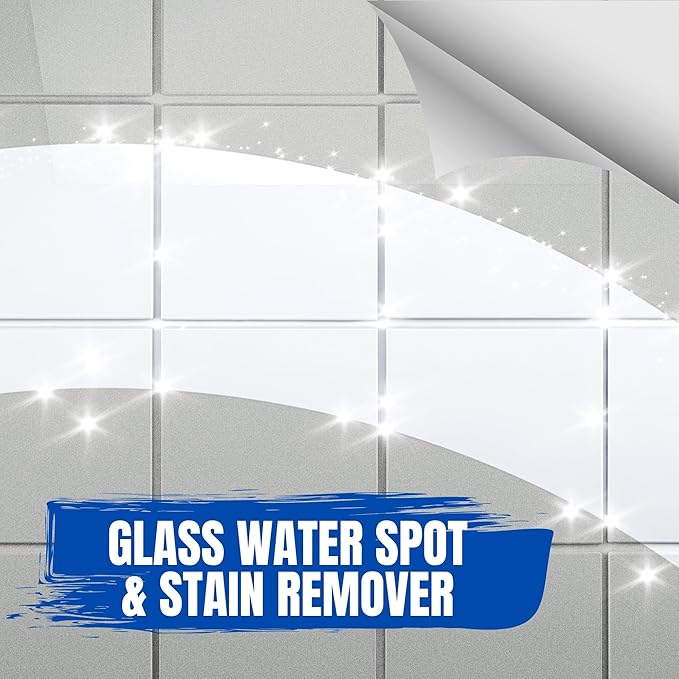 Bruce's GSR Heavy Duty Glass Water Spot Remover for Shower Glass Cleaner - Hard Water Stain Remover & Shower Door Cleaner - Removes Dirt, Soap Scum, Toilet Ring & Hardwater Mineral Stains (10 oz)
