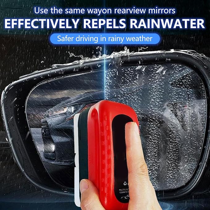 Car Glass Oil Film Cleaner, 2026 New Automotive Oil Film Cleaning Brush for Car Windows, Cars Window Glasses Cleaning Boar with Extra Cleaner, Universal Anti-Rain Fog Glass Brush (1)