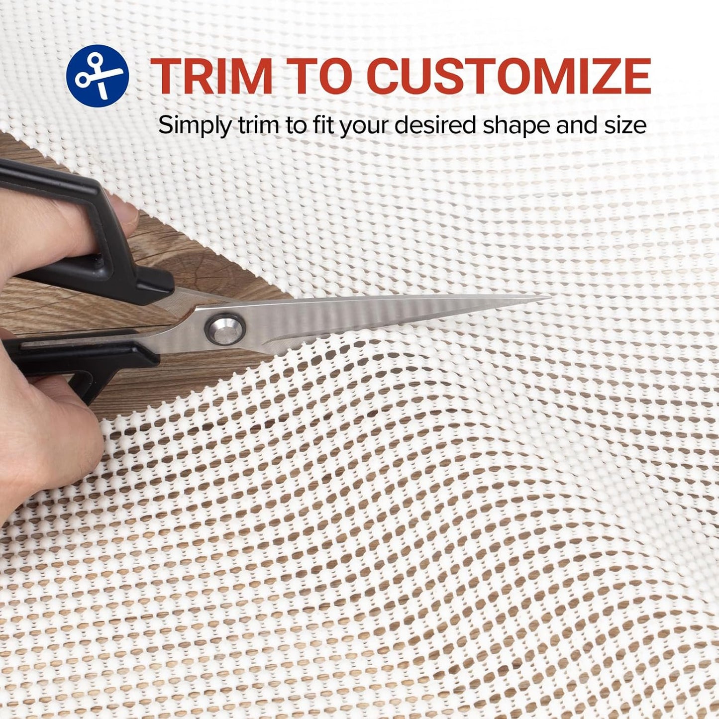 Non-Slip Rug Pad Gripper 6x9 Feet, Anti Skid Mat for Under Area Rugs, Keeps Rugs in Position and Safe, Thick Cushioned Carpet Pad for Hardwood Floors Protection
