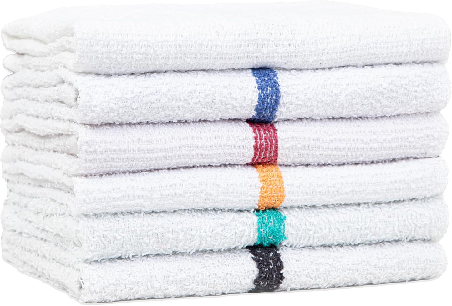 Arkwright Qwick Wick Bar Mop Towels Bulk - (Pallet of 4200) 100% Cotton Quick Dry, Super Absorbent Multipurpose Cleaning Rags for Restaurants, Kitchen, Bathroom, Hotel, 16 x 19 in, Green Stripe