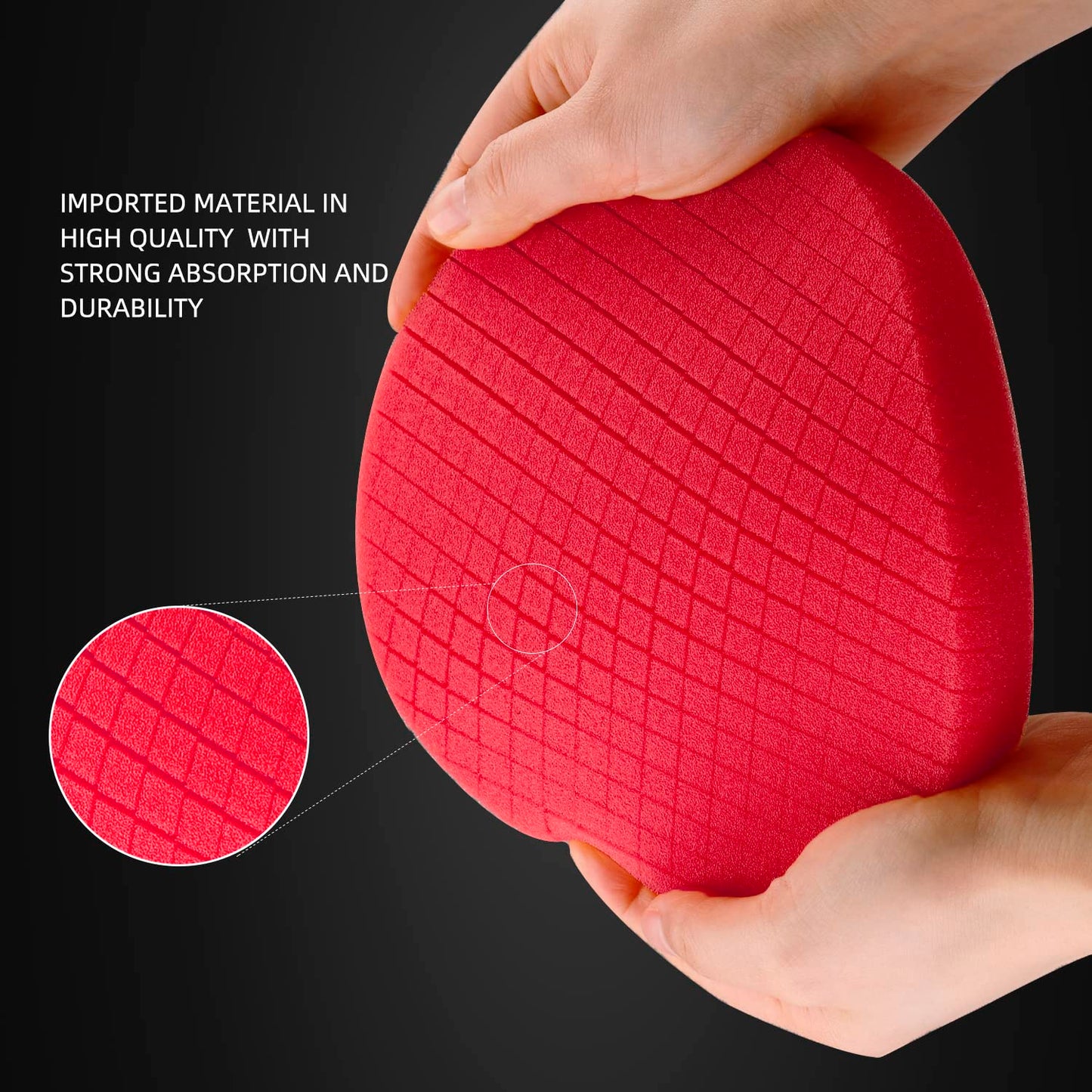 Red Finish Polishing Pads, Buffing Pads, SPTA 1Pcs 3.5 Inch Face for 3 Inch 80mm Backing Plate Compound Buffing Sponge Pads for Car Buffer Polisher Compounding, Polishing and Waxing-FPTSS3R