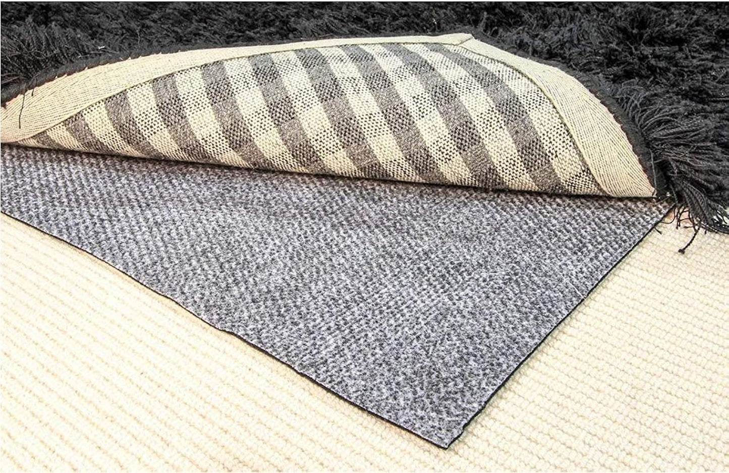 Hold-a-Rug Plush 3' x 10' Nonskid, Nonslip Rug Pad, Reversible Gripper, ¼ Thick, Safe for All Floors and Carpet, Keep Area Rugs Secure