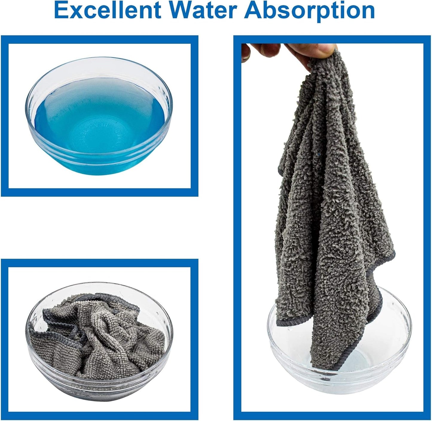 FIXSMITH Microfiber Cleaning Cloth - Pack of 50, Microfiber Towels for Cars 16 x 12 in, Highly Absorbent Cleaning Rags, Lint-Free, Streak-Free Cleaning Cloths for Car Kitchen Home Office