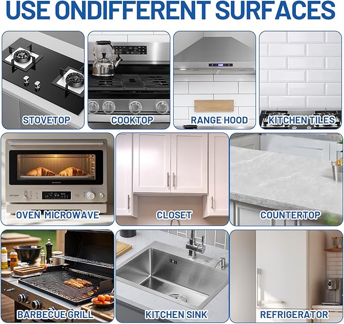 Heavy-Duty Oven/Grill/Microwave oven Cleaner-Removes tough baking grease and food spills from the surface safely 17 FL Oz