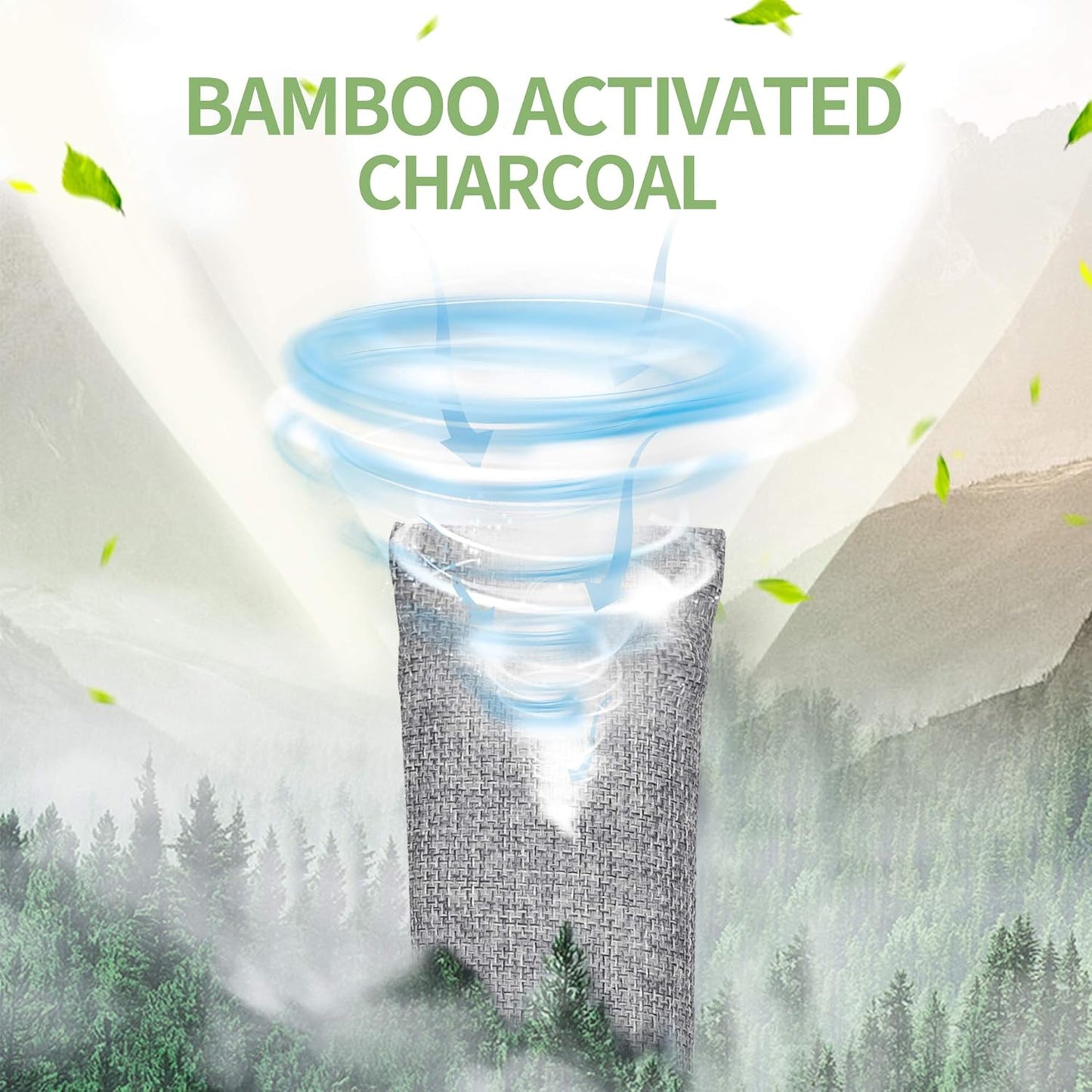 6 Pack Bamboo Charcoal Air Purifying Bag, Activated Charcoal Bags Odor Absorber, Moisture Absorber, Natural Car Air Freshener, Shoe Deodorizer, Odor Eliminators For Home, Pet, Closet