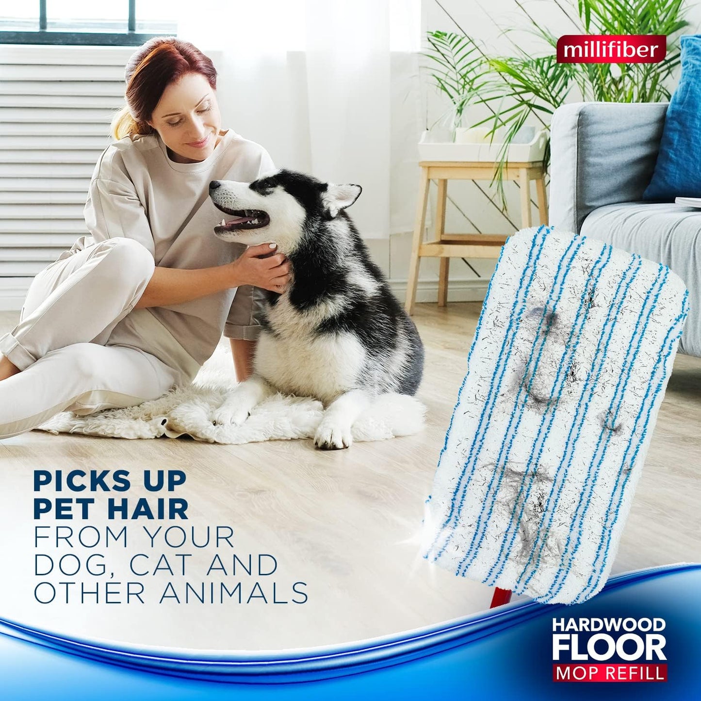 Microfiber Mop Refills 15x8 Inches, 12-Pack (Mop is Not Included)