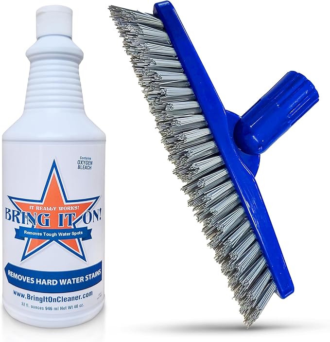 Bring It On Cleaner 32 Ounce Plus Grout Brush Cleaner | Scrub Tile Free of Dirt and Grime | Clean Grout Lines Quickly With Ease
