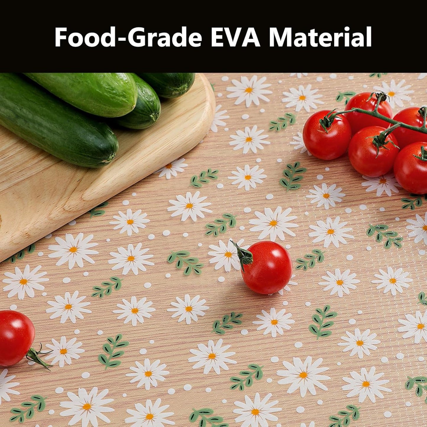 INNOLITES Shelf Liner – Cabinet & Drawer Liner Non-Adhesive – Waterproof Oil-Proof – Durable EVA with Floral for Kitchen Cabinets Refrigerator – BPA-Free, Easy to Cut 11.8" x 236"