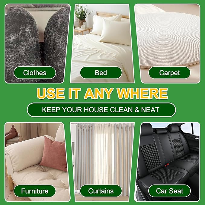 Lint Roller Pet Hair Value Pack of 500 Sheets, Extra Sticky Lint Remover for Dog & Cat Fur, Clothes, Furniture, Couches Reusable Rollers for Fuzz, Fluff & Hair (White, 2 Count / 500 Sheets)