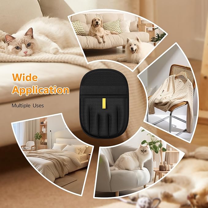 Pet Hair Removal, 2025 Newly Upgraded Five-Finger Electrostatic Pet Hair Removal Glove, Reusable Cat & Dog Hair Remover Tool for Clothing, Couch, Furniture, Carpet, Car Seat, Cat Grooming Glove -1 PCS