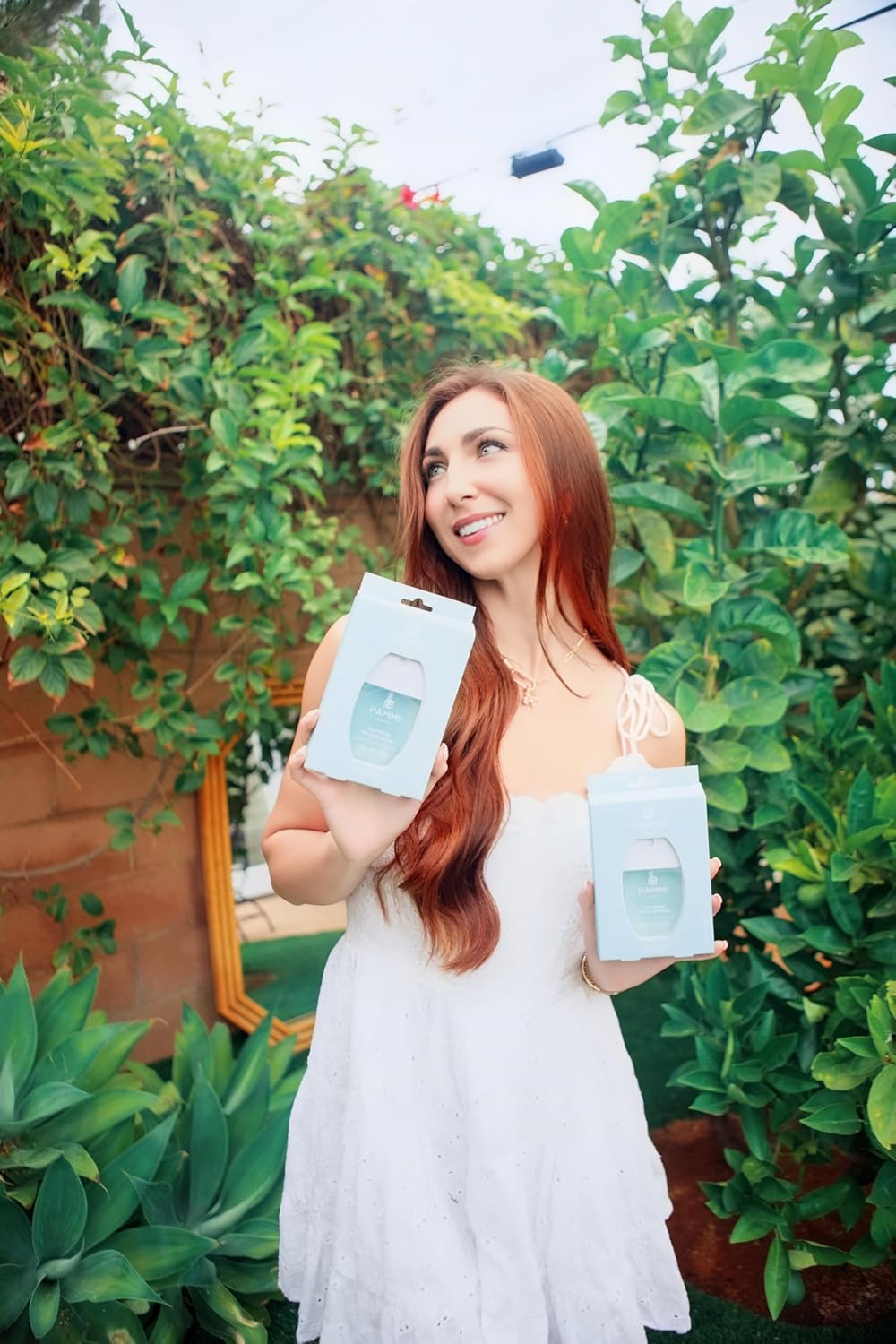 PAMMI Power Mist Hydrating Hand Sanitizer Spray, Portable Travel Size Pocket Hand Sanitizer, Scented Handsanitizer Mini Spray For Car - 600 Sprays (2 Pack (Aloevera, Rose))