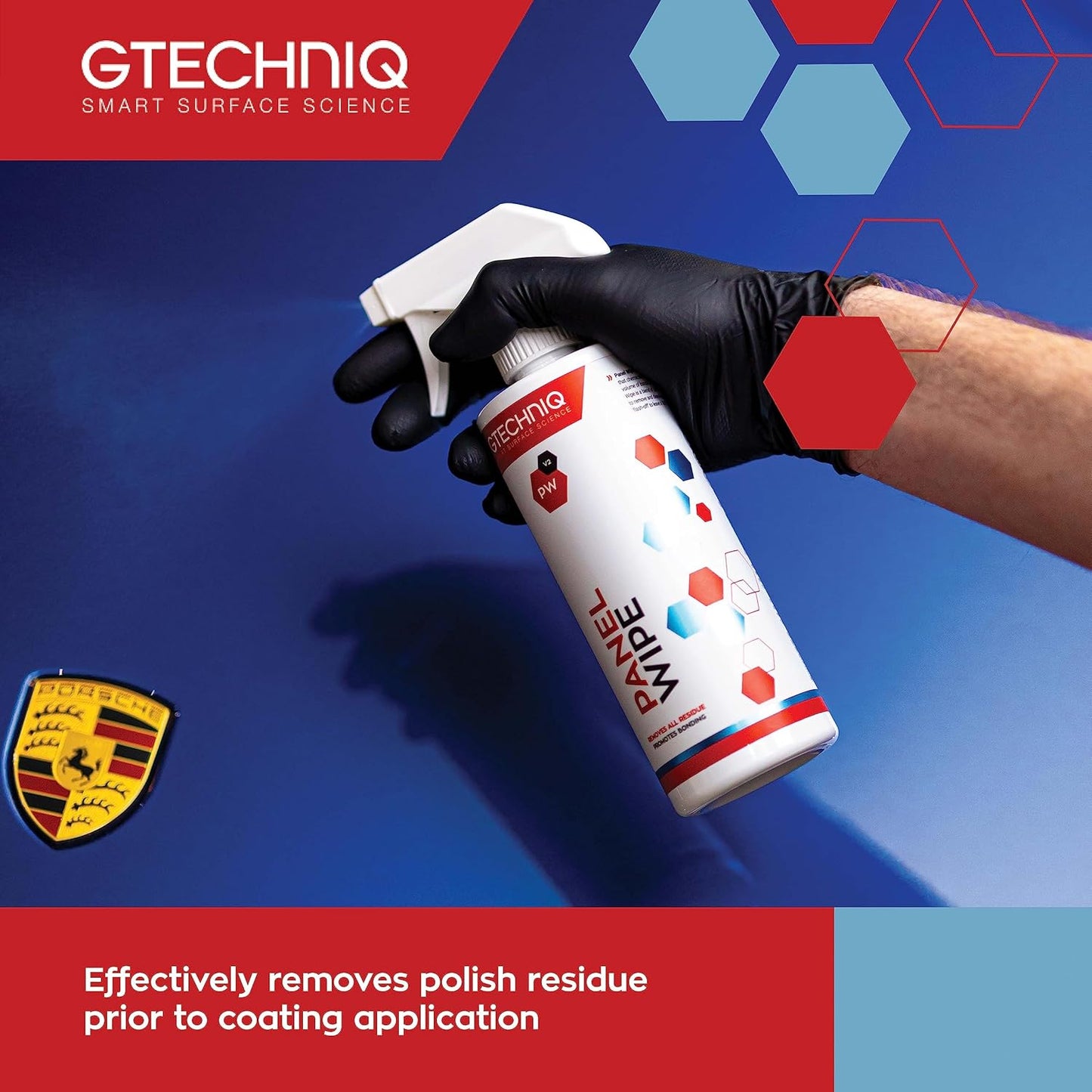 Gtechniq Panel Wipe for Car Cleaning, Pre-Sealant Car Cleaner for Polish Residue, Fragrance-Free, Transparent, 250ml