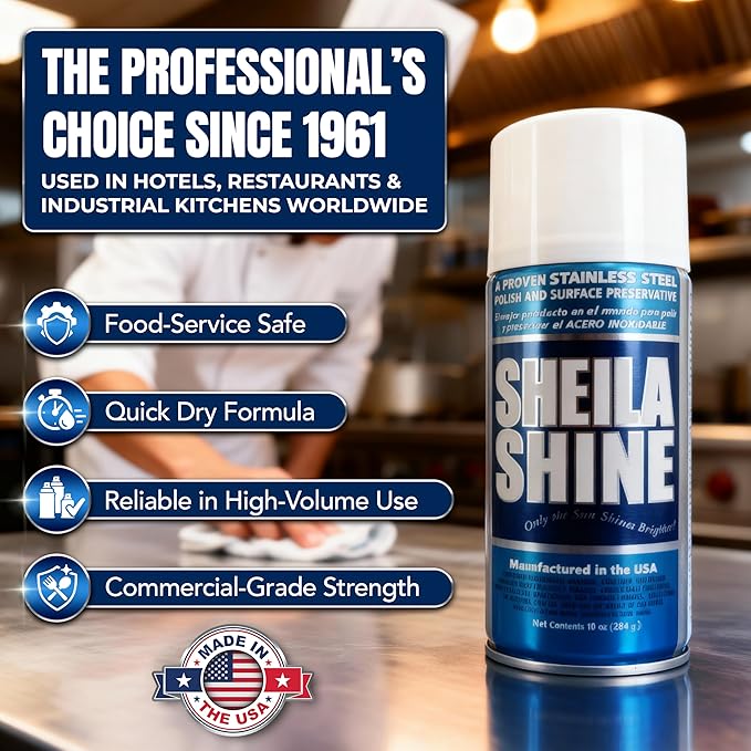 2 x 10oz Sheila Shine Stainless Steel Cleaner and Polish w/ Microfiber Cloth - Cleans, Polishes & Protects Kitchen Appliances, Refrigerators, Sinks, Ovens & Grills - Stainless Cleaner for Appliances
