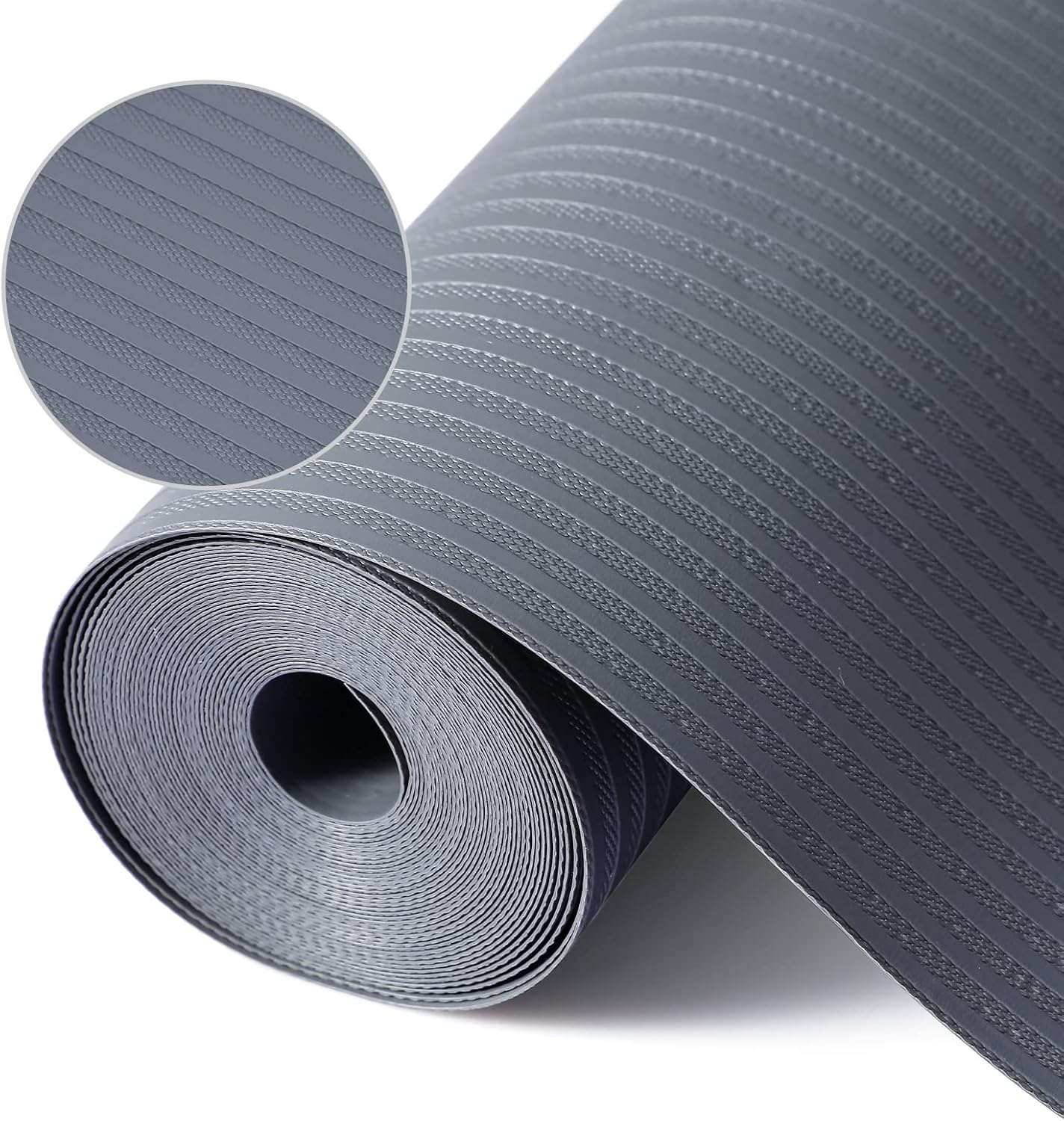 Shelf Liner Non Adhesive, Washable Cabinet Liners for Shelves, Waterproof Durable Non-Slip Drawer Liners for Kitchen Cabinets, Cupboard, Pantry, Gray 12" X 20'