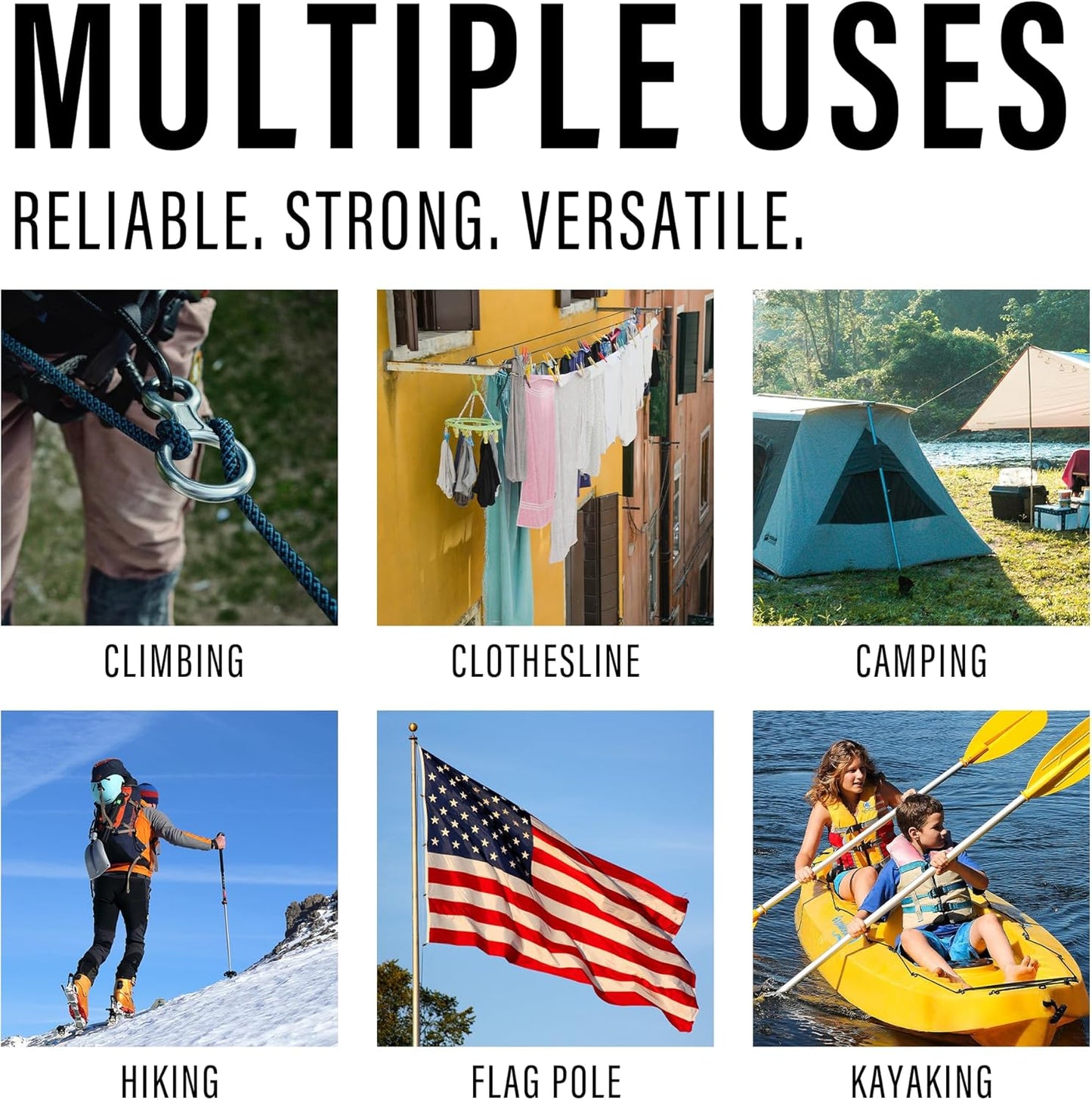 Diamond Braided Polypropylene Rope Nylon Rope Mix Thick Heavy Duty Ropes 3/8'' 50ft High Strength Perfect for Clothesrope Camping Hiking and Other Outdoor Activities Orange