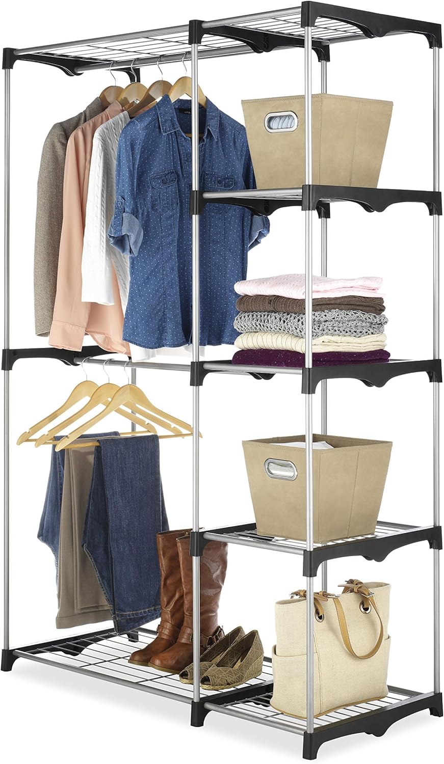 Whitmor Modern Industrial Wardrobe