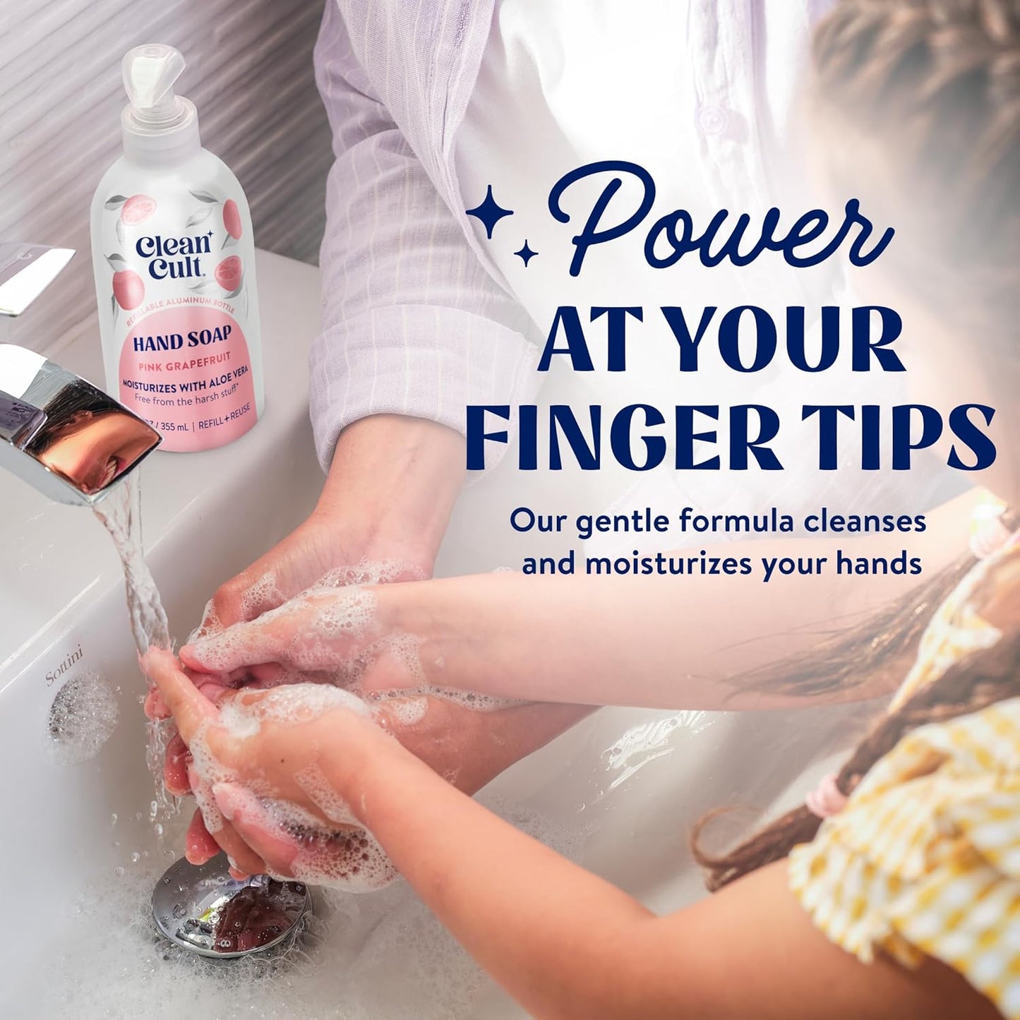 Cleancult Liquid Hand Soap Refill - Pink Grapefruit- Moisturizes Dry & Sensitive Skin - Made with Aloe Vera & Essential Oils - Eco Friendly - Paper-Based Packaging - 32 oz/1 Pack