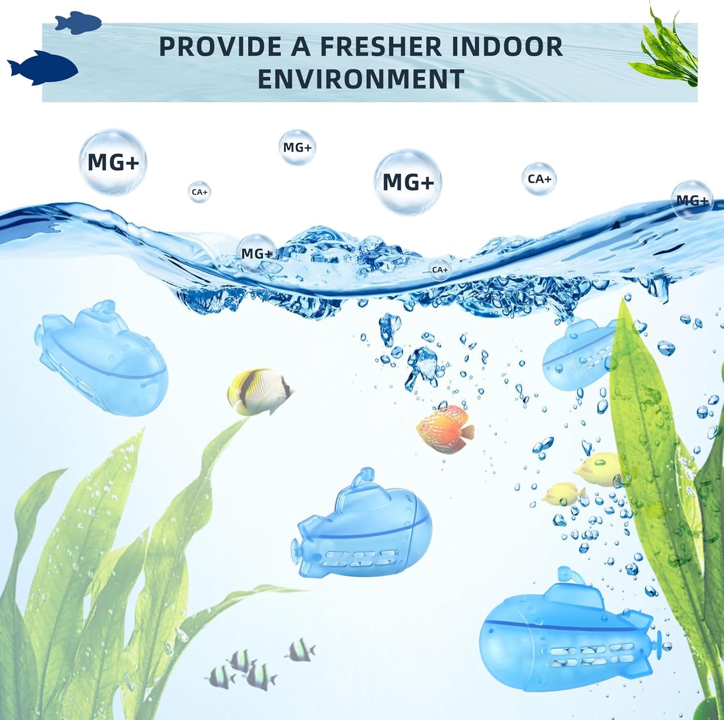 AMI PARTS Humidifier Cleaner Float Submarine for Warm&Cool Most Humidifiers and Fish Tank, Purifie Water, Soften Hard Water, Prevents Hard Water Build-Up, Universal Humidifier Tank Cleaner (9 Pack)