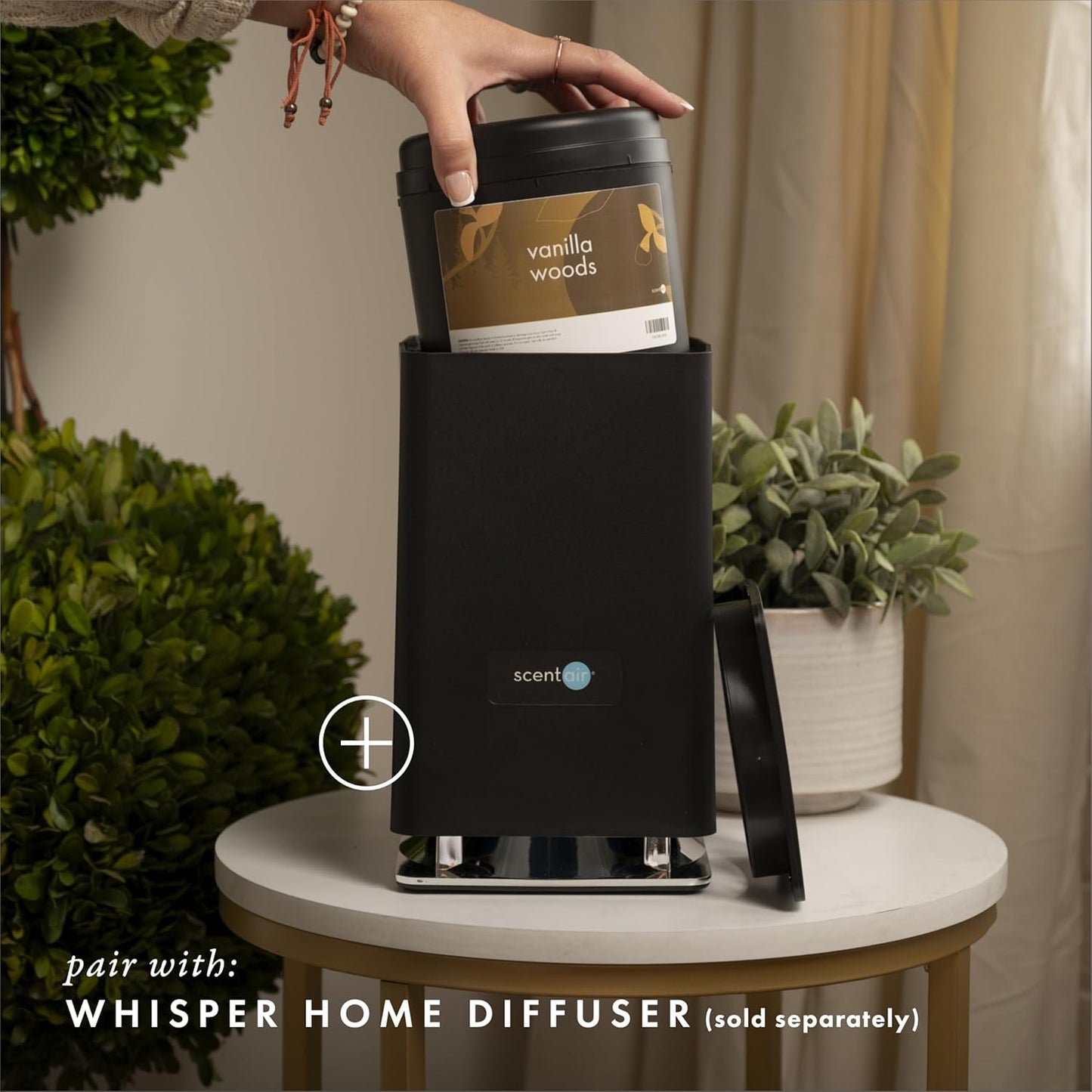 ScentAir Whisper Home Monthly Plug-in Refill, Fragrance Cartridge for Home and Office, Vanilla Woods