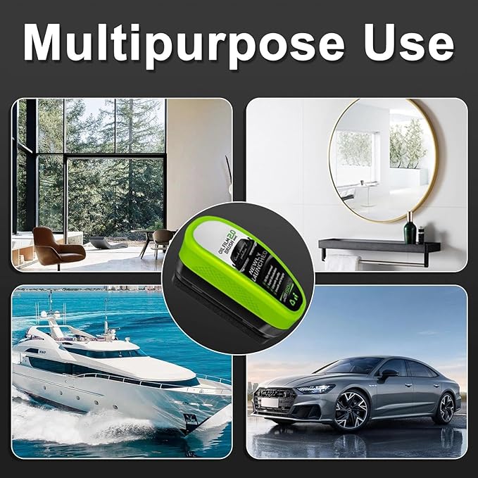 2Pcs Oil-Free Car Glass Brushes, Automotive Oil Film Cleaning Brush for Car Windows, 2025 Upgrade 2.0 Cleaning Doard, 150ml Universal Clearvision Glass Cleaner (2PCS)