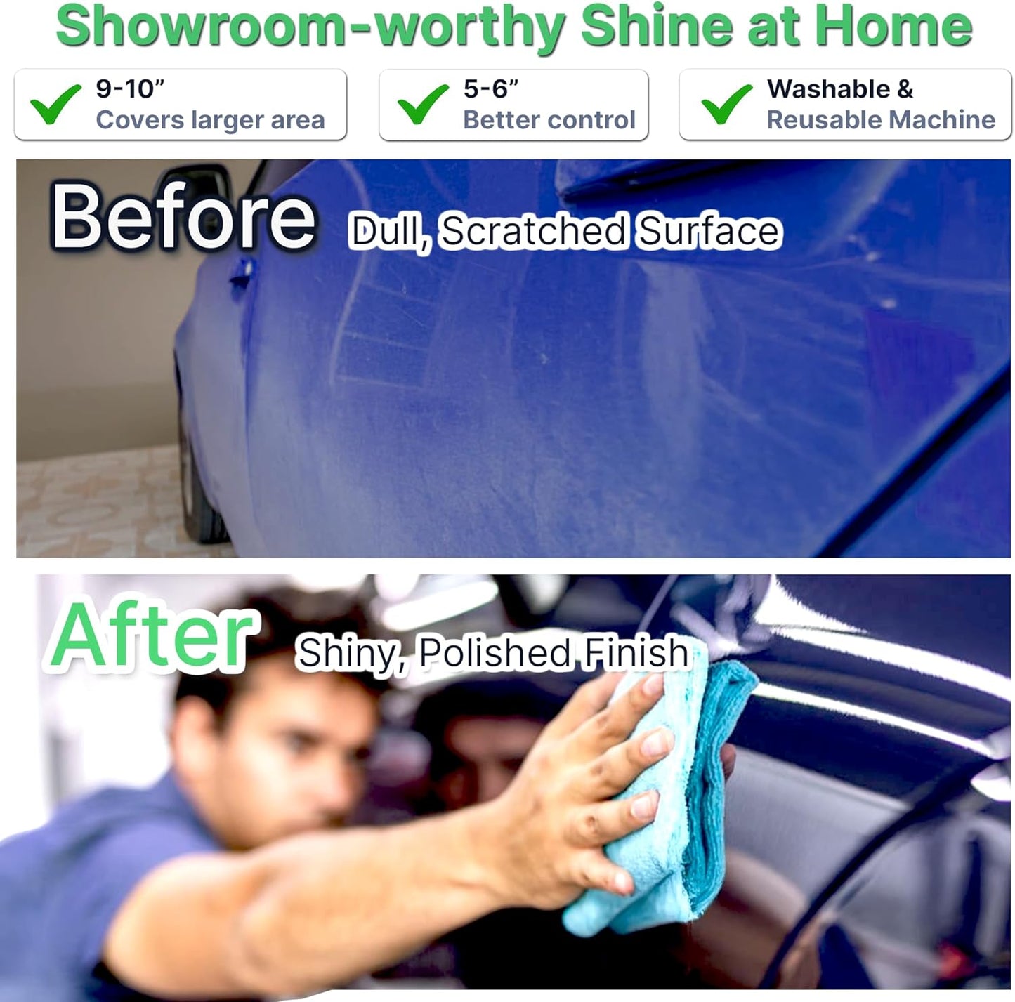 20 Pack Buffing Pads, Polishing Pad Covers, Microfiber & Wool for 5-6 Inch Buffer Polisher; Car Buffer Accessories for Car Detailing Kit; Wax, Polishing Compound & Polish Finishing, Durable Set