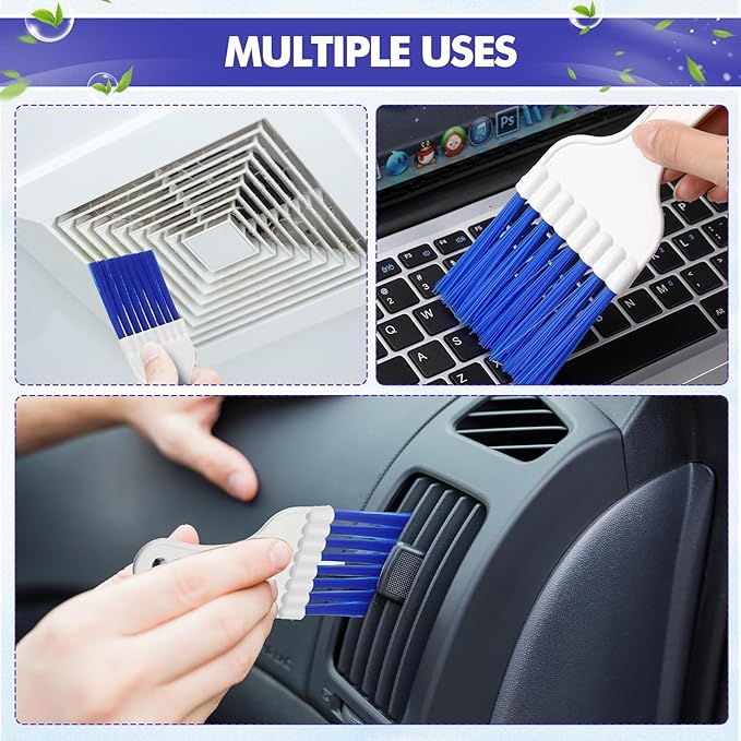 Boao 6 Packs Coil Brush Air Conditioner Condenser Refrigerator Cleaning HVAC Coil Cleaner Small Plastic Whisk Brush (Blue)
