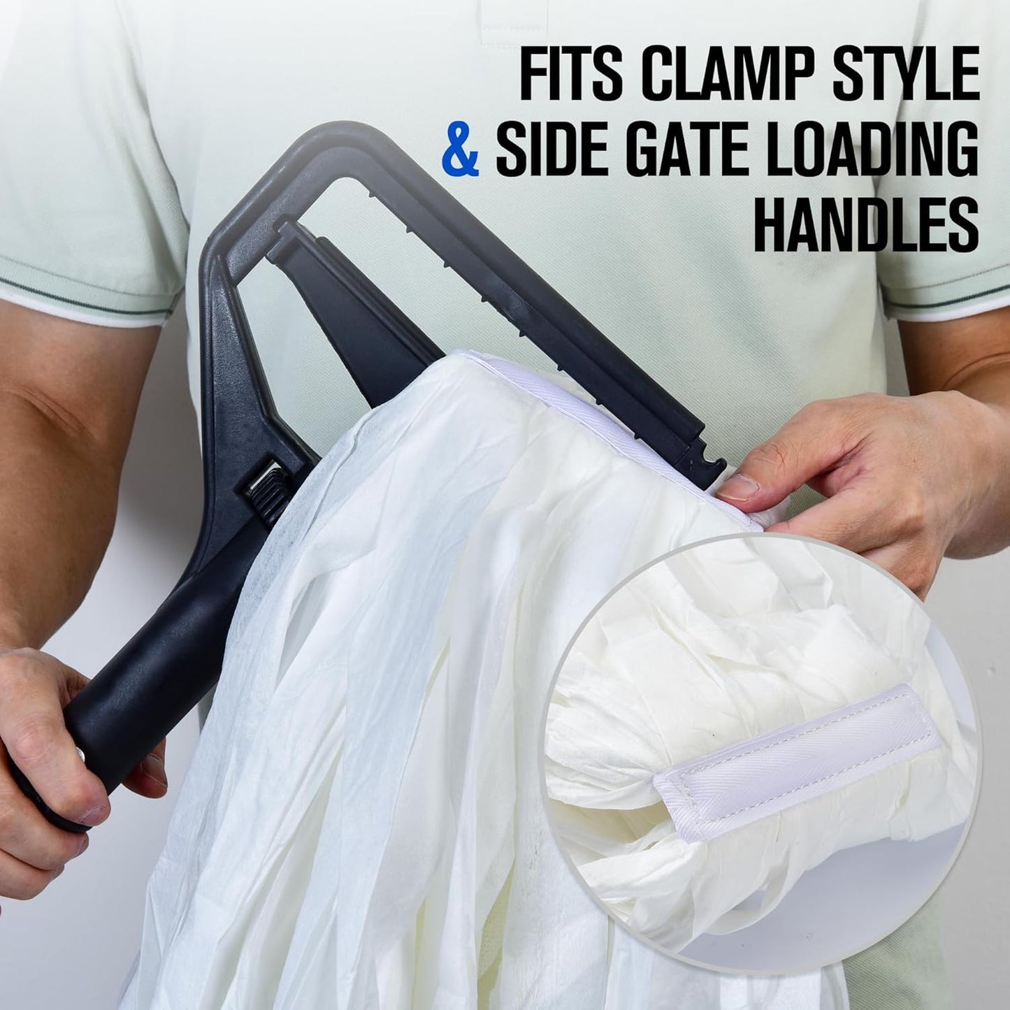 MATTHEW CLEANING Looped-Open Disposable Industrial Wet Mop Head 1.25'' Universal Headband Non-Woven Commercial Replacement for Indoor & Outdoor Use, Floor Cleaning String Mop Refill 12 Pack