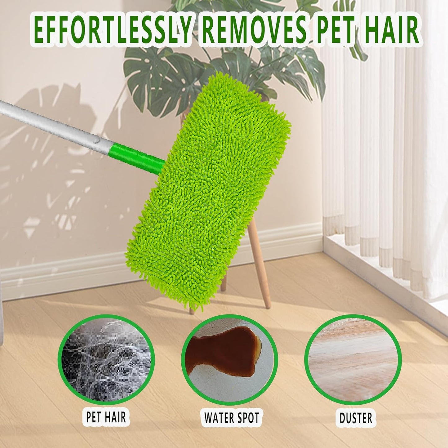 6Pack Reusable Microfiber Mop Pads for Swiffer Sweeper - Wet & Dry Cleaning Cloths - Mop Head Replacement Washable Refills for Household Floors