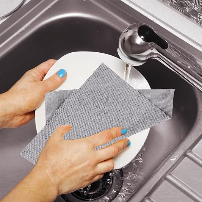Microfiber Cleaning Cloth Roll 20pcs Tear-Away Reusable Washable Absorbent Dish Towels for Home Car Garage and Kitchen Cleaning Tasks