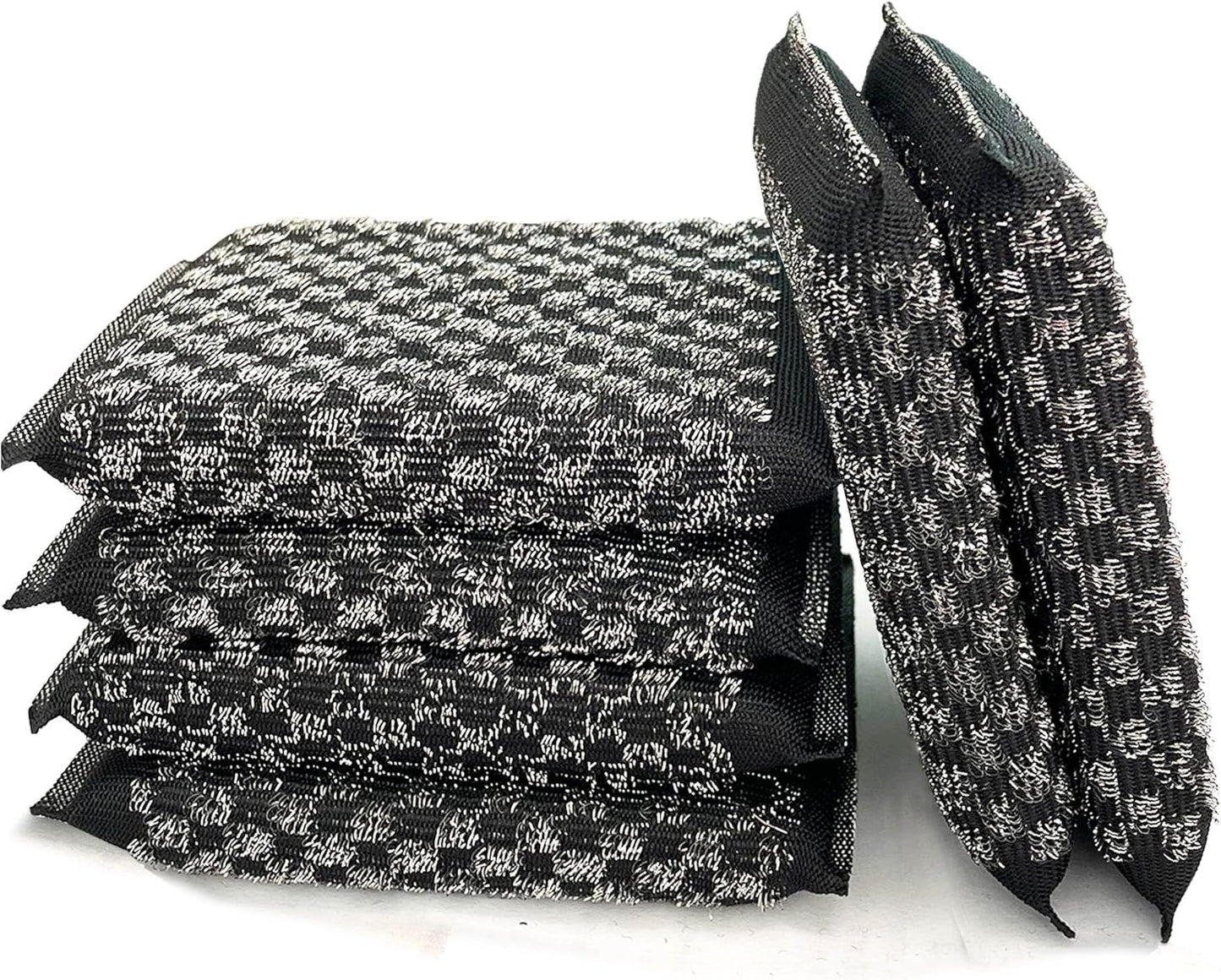 Steel Wool Scrubbers Dish Sponges Kitchen Scrubbing Pads Pot Scrubber for Kitchen Non Scratch, Soft and Fast Cleaning Scrubber (Black)