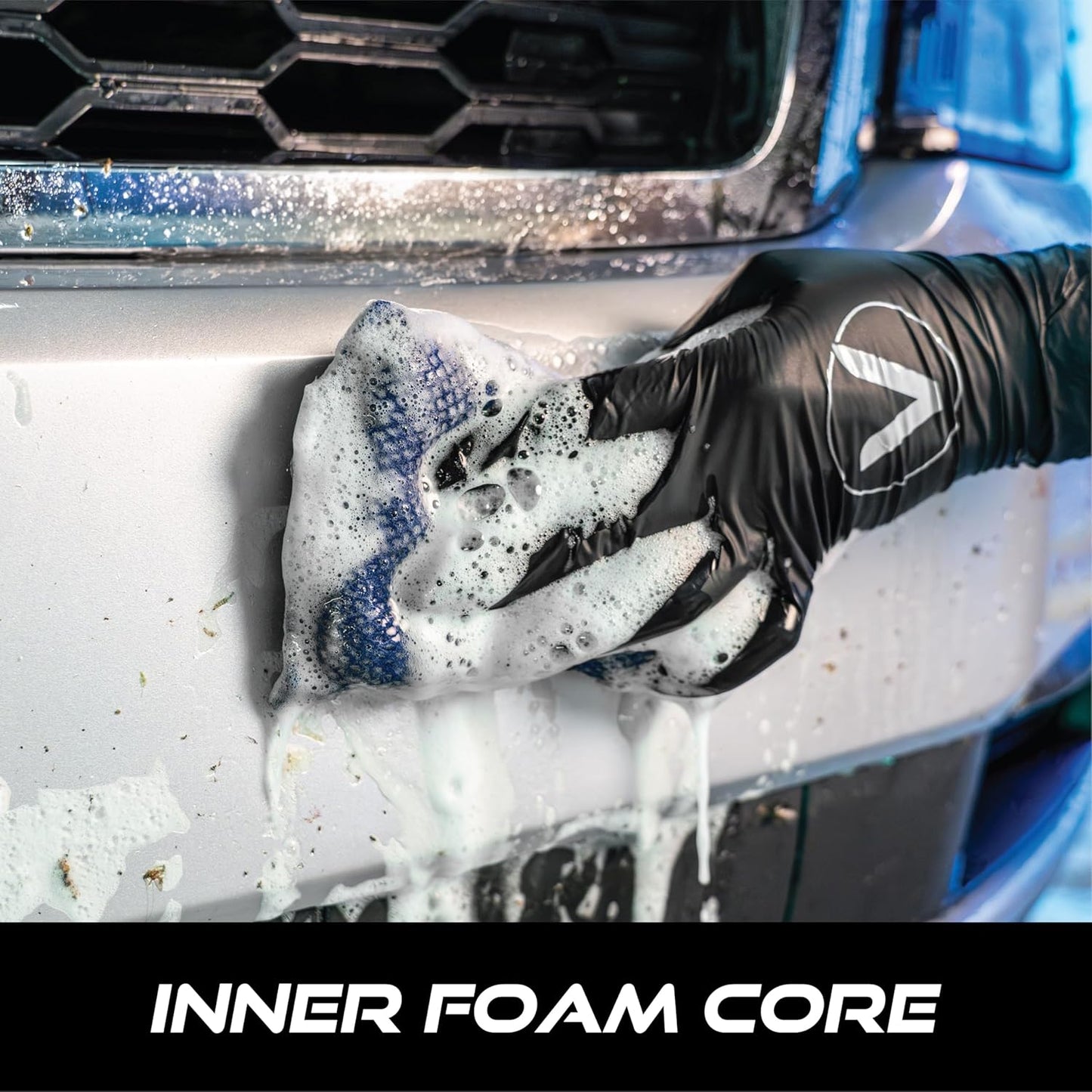 VIKING Mesh Bug Sponge, Car Wash Sponge for Cleaning Bugs and Tar, Colors Vary, 4 inch by 6 inch, 1 Pack