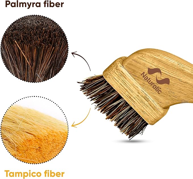 All-Natural Grout Brush Set | Wooden Cleaning Brush for Tile and Floor | Durable Floor Scrubber for Bathroom and Kitchen | Eco-Friendly Household Cleaning Tools