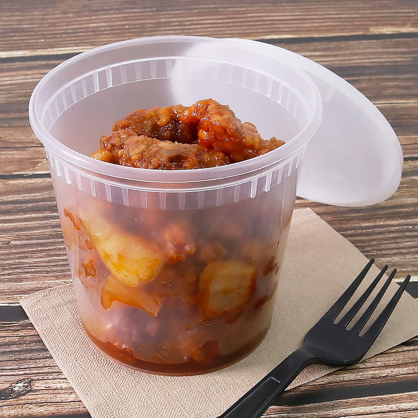 Karat [24oz - 240 ct] Clear PP Injection Molded Round Deli Containers with Lids (FP-IMDC24-PP