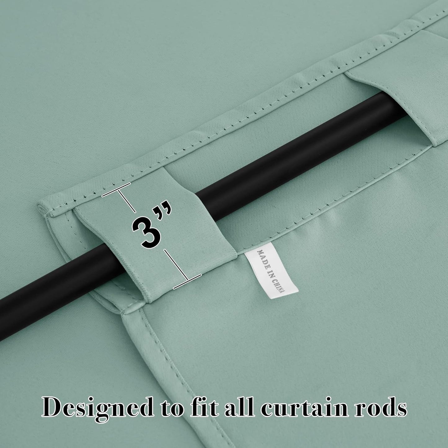 RYB HOME Kitchen Window Curtains - Blackout Privacy Half Window Curtains for Bedroom Bathroom Dining Living Room Cafe Office Short Tiers Drapes, W 34 x L 36 inches, 2 Panels, Aqua