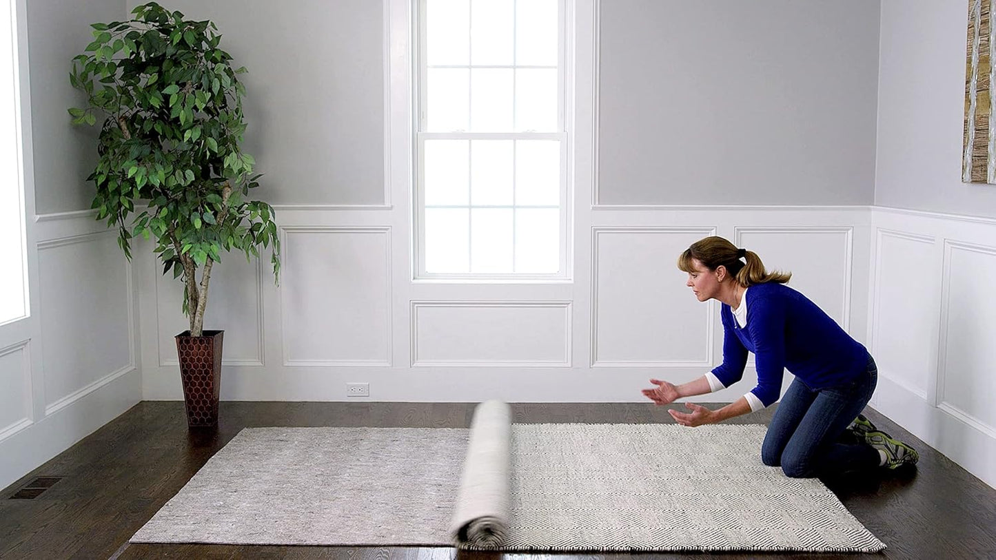 RUGPADUSA - Dual Surface - 7'6" x 9'6" - 1/8" Thick - Felt + Rubber - Non-Slip Backing Rug Pad - Adds Low-Profile Comfort and Protection