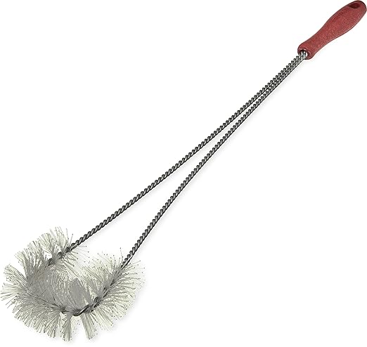 Carlisle FoodService Products 4011205 High Heat Looped Fryer Basket Brush, 24", Red (Pack of 6)