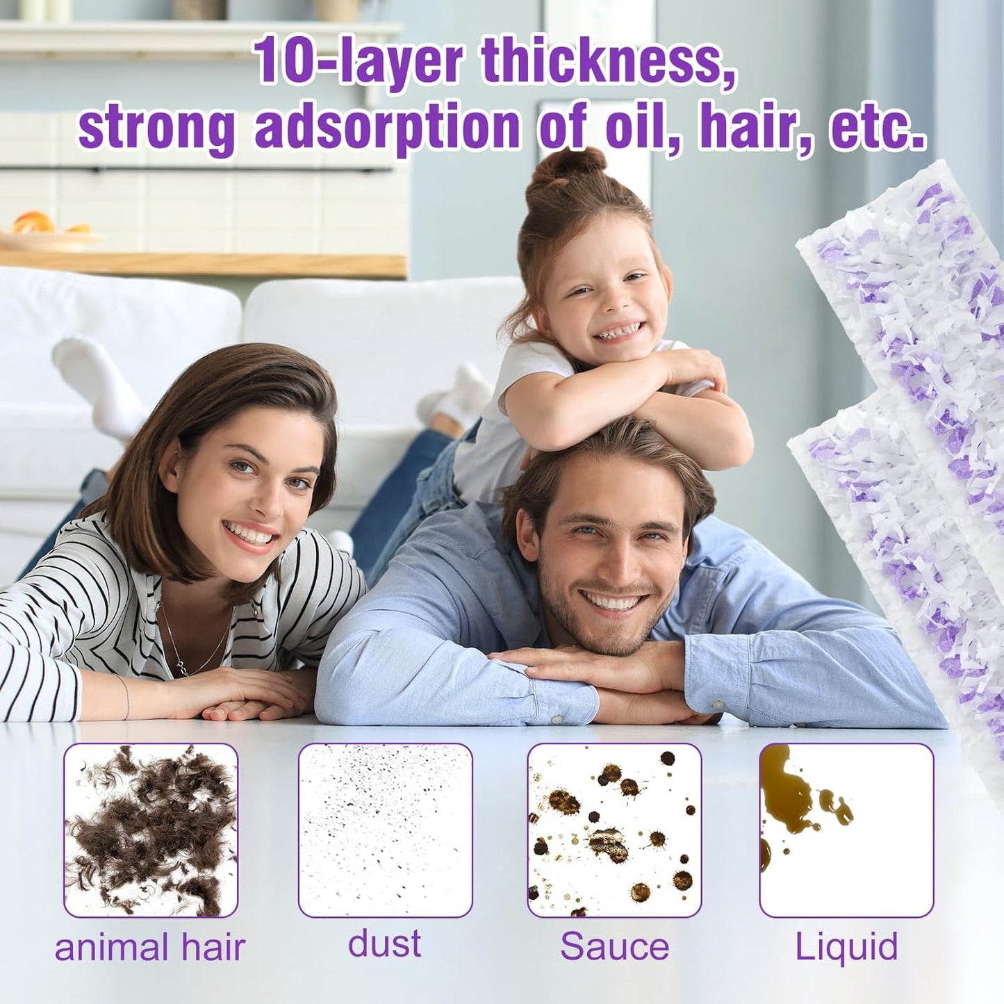 40 Pack Disposable Power Mop Refills Pads Compatible with Swiffer Power Mop,Spray Wet Pads Refill,Disposable Spray Mopping Pads Refills for Multi-Surface Floor Cleaning