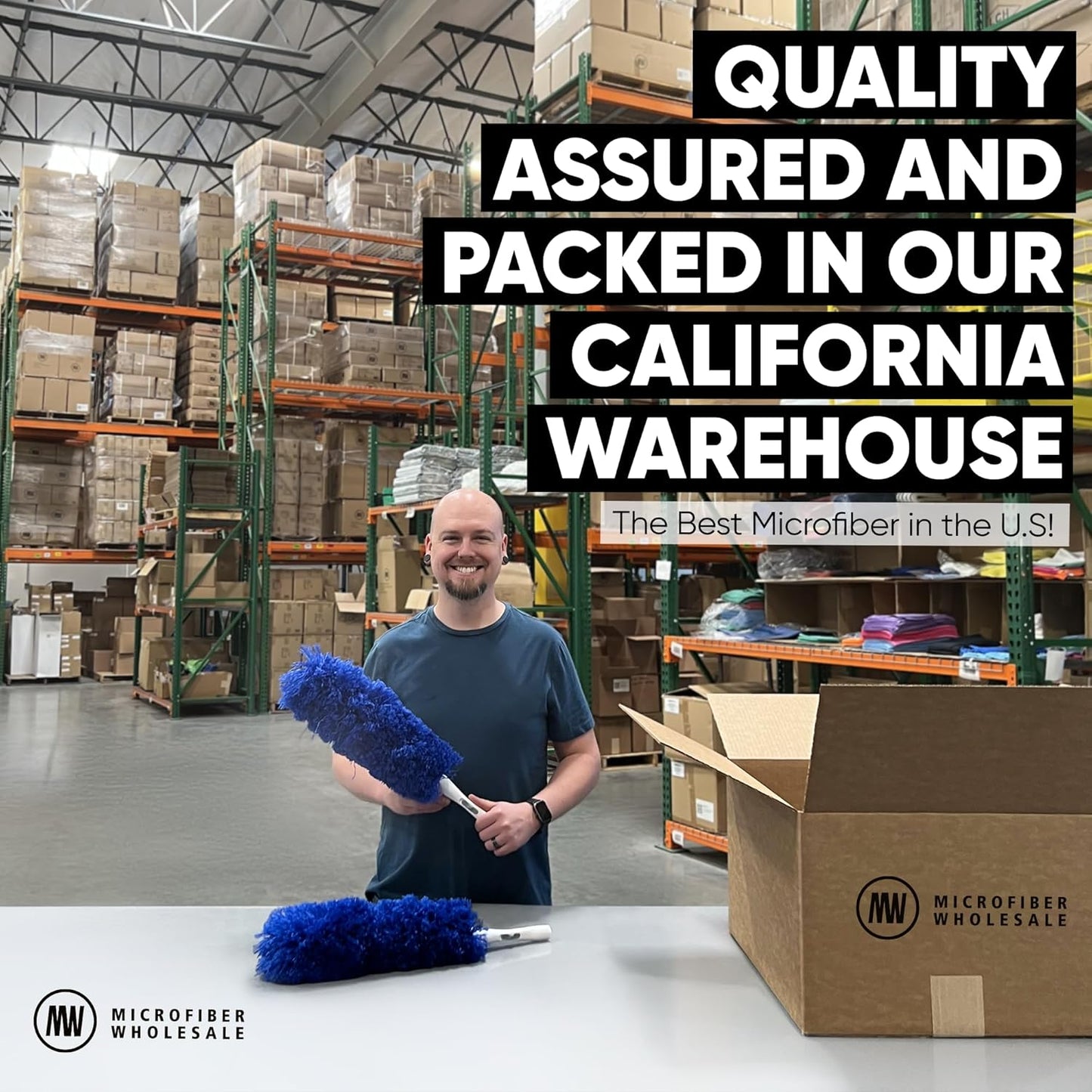 2 Pack of Microfiber Flexible Dusters with Heavy Duty Extension Pole | 5' Reach | Clean Ceiling Fans, Cobwebs, Light Fixtures, Delicate Objects