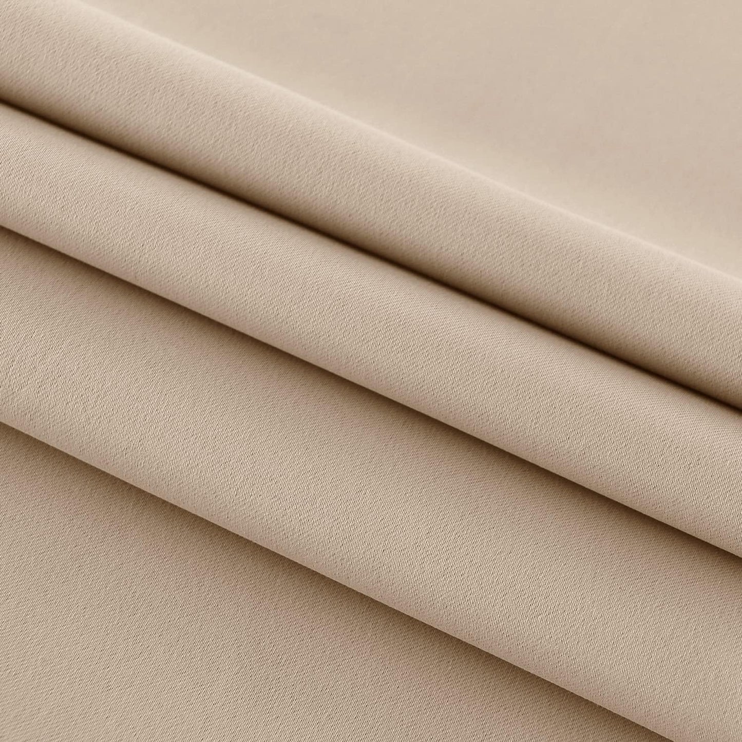 DWCN French Door Curtains – Rod Pocket Thermal Blackout Curtain for Doors with Glass Window, Kitchen and Patio Doors for Privacy, 25 X 80 Inches Long, 1 Curtain Panel with Tieback, Beige