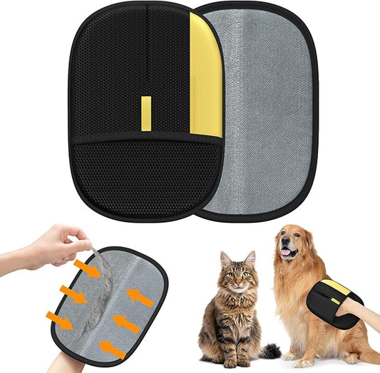Pet Hair Remover - 2025 New Electrostatic Magic Brush Pet Hair Remover Glove, Reusable Cat & Dog Hair Remover Tool for Clothing, Couch, Furniture, Carpet, Car Seat, Cat Grooming Glove, 1 PCS