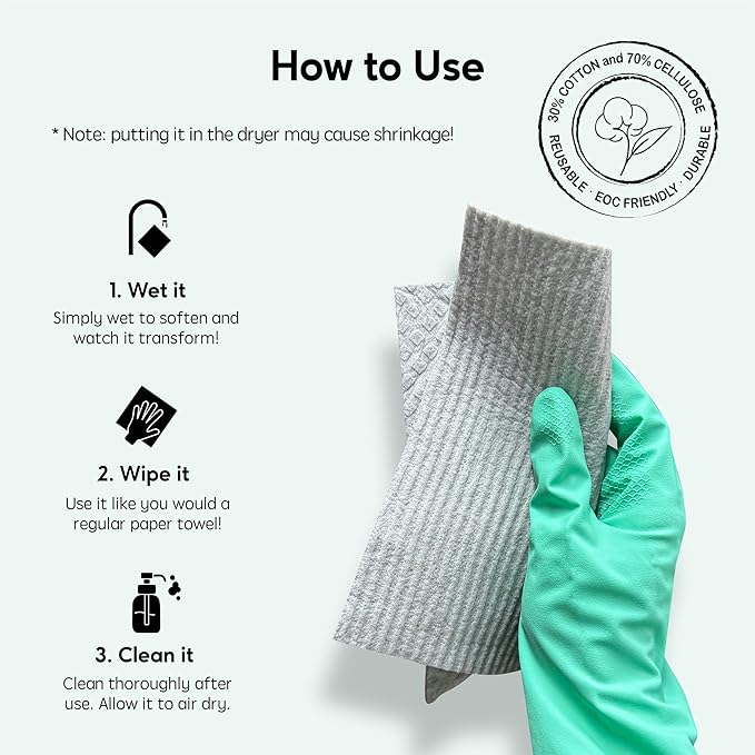 Swedish Dishcloths for Kitchen, 5 Pack Swedish Dish Cloths, Ultra Absorbent Reusable Paper Towels, Cellulose Sponge Cloths, Quick Drying, No Odor, Dishwasher Safe Orange