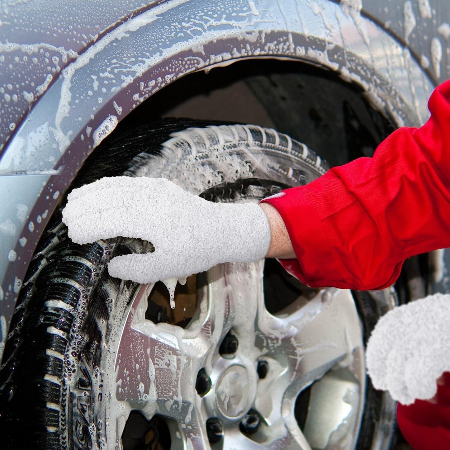 Patelai 3 Pairs Microfiber Plant Dusting Gloves Leaf Cleaning Gloves for Indoor Plants, Blinds, Furniture, House(Medium,Black, White, Gray)