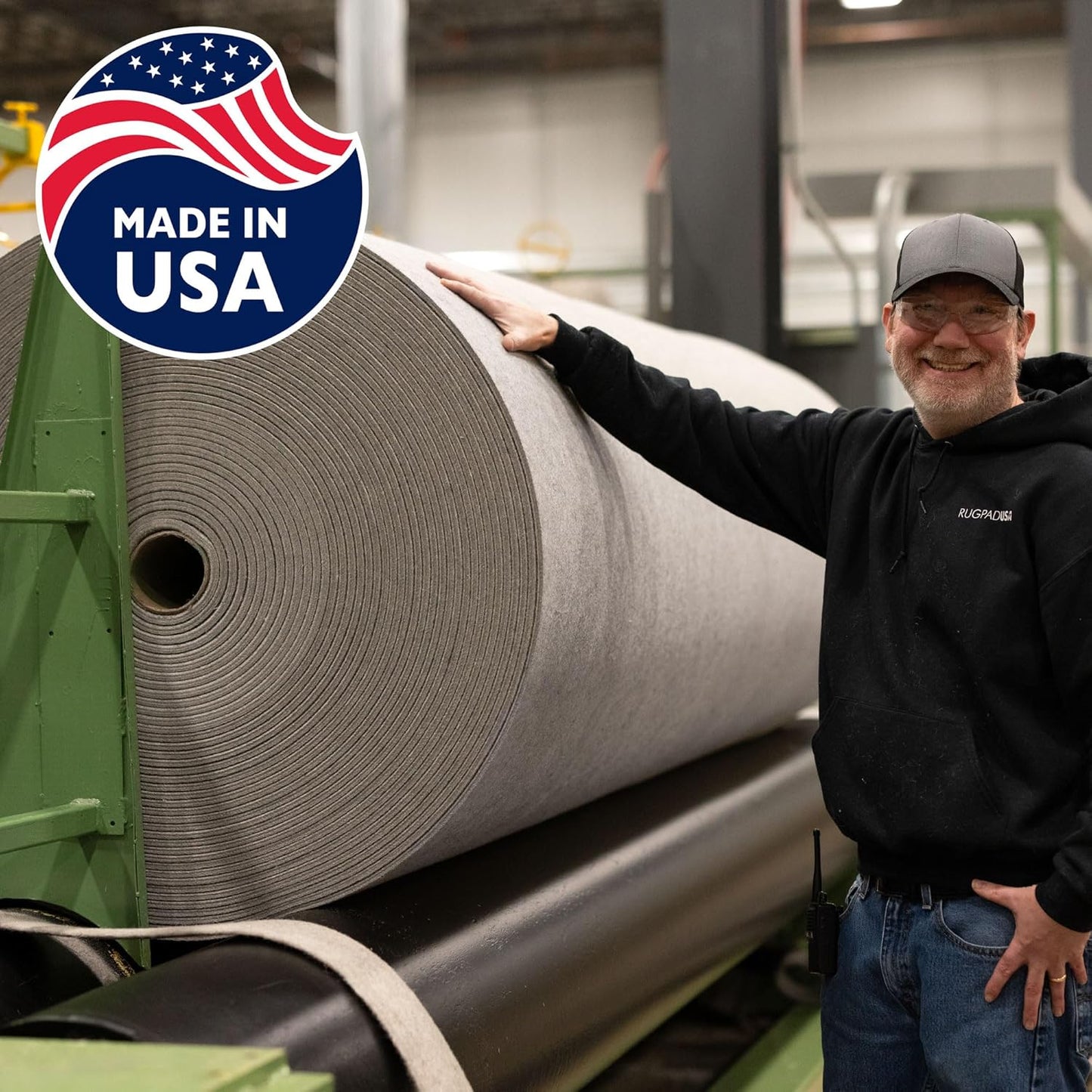 RUGPADUSA - Eco-Plush - 10'x12' - 3/8" Thick - 100% Felt - Extra Cushioned Rug Pad - Available in 3 Thicknesses, Many Custom Sizes