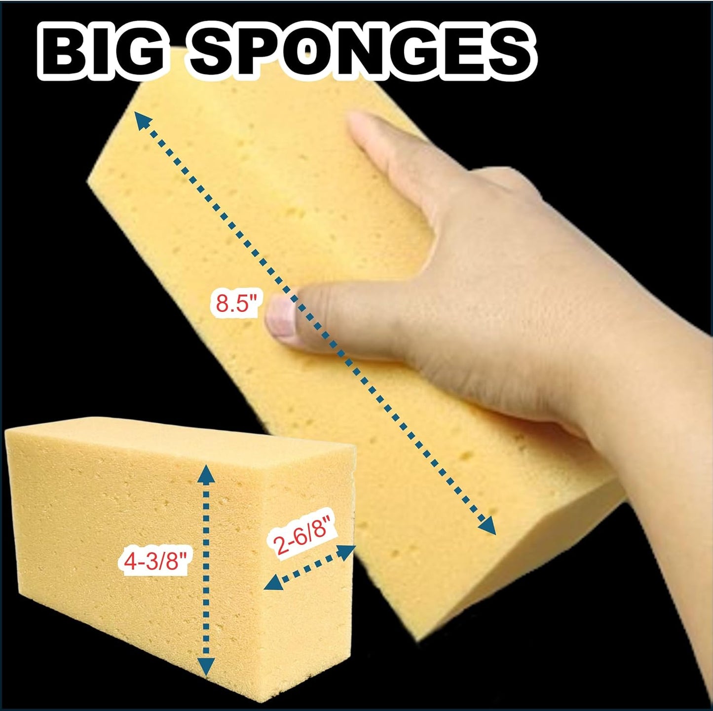 Car Wash Sponges, 5 Pack, Extra Soft Coral, Scratch Free, 8.3x4.38x2.8 inches, Great for Sensitive Surfaces