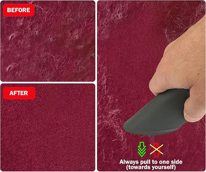 Fur-EEL Pet Hair Removal Tool for Car & Home | Universal Vacuum Attachment for Dog & Cat Hair | Fits 1-1/4" or 1-3/8" Hoses | Lint Remover with Soft Rubber Bristles | Easy to Clean & Reuse