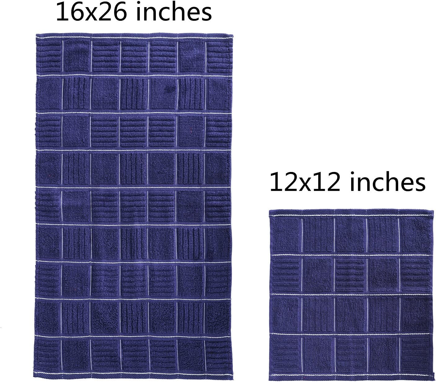 Glynniss Kitchen Towels and Dishcloths Set, Four Kitchen Dish Towels 16x26 Inches, Four Absorbent Dish Cloths for Washing Dishes 12x12 Inches, Cleaning and Drying for Everyday Use Pack of 8 (Rust)