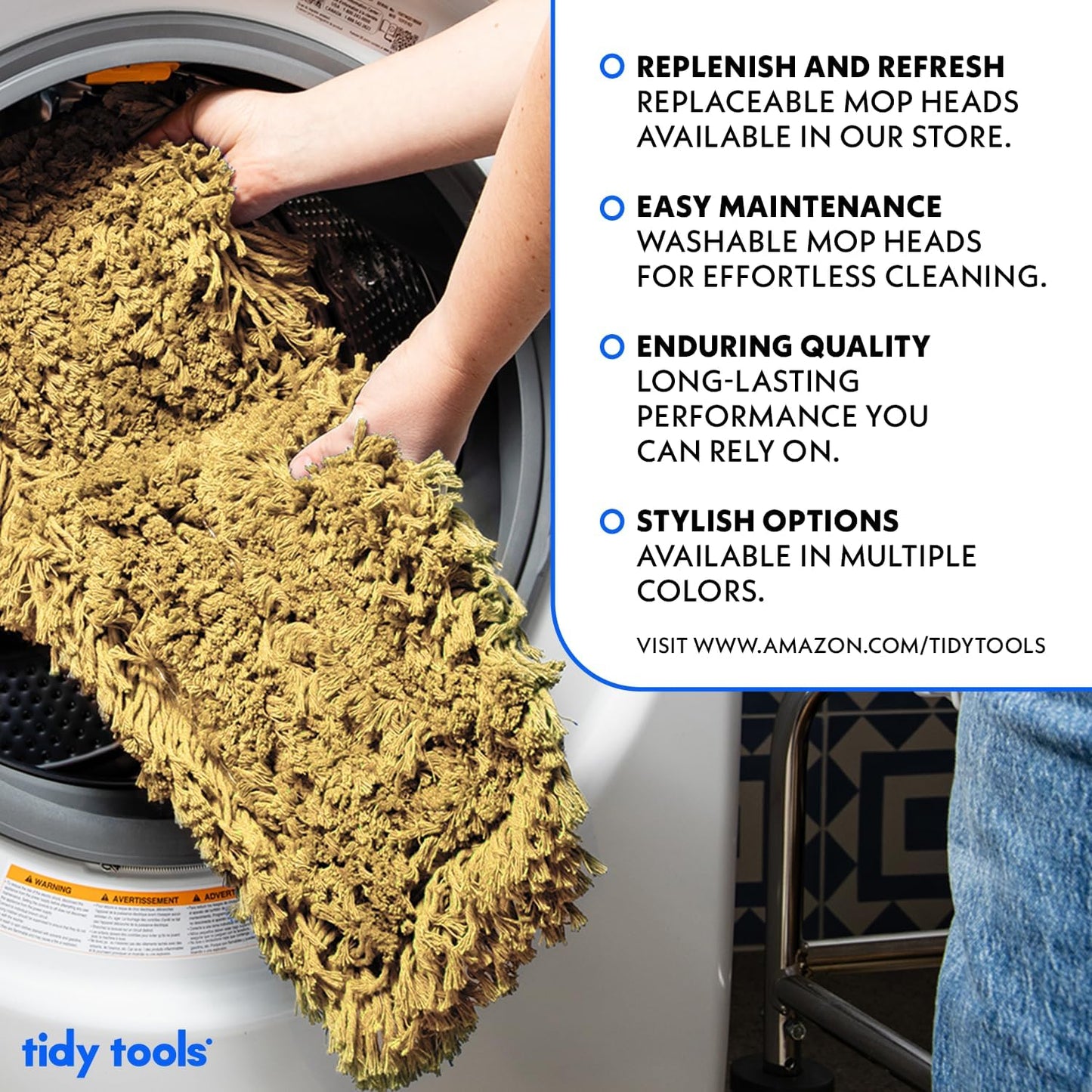 48 Inch Yellow Commercial Dust Mop & Floor Sweeper with Extendable Handle – Mop for Hardwood, Tile, and Concrete Floor Cleaning